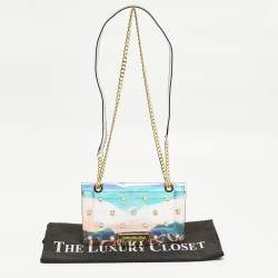 Pre Owned حقيبة كتف زاك بوسن بي في سي لؤلؤية متألقة بحبات اللؤلؤ إيراثيت