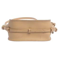 Zac Posen Beige Leather Eartha Saddle Shoulder Bag