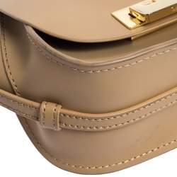 Zac Posen Beige Leather Eartha Saddle Shoulder Bag
