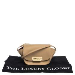 Zac Posen Beige Leather Eartha Saddle Shoulder Bag