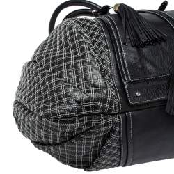 Pre Owned Zac Posen Black/White Leather Beatrice Hobo