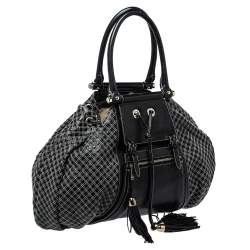 Pre Owned Zac Posen Black/White Leather Beatrice Hobo