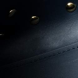 Pre Owned ZAC Zac Posen Blue Leather Faux Pearl Lady Eartha Backpack