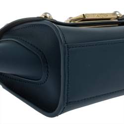 Pre Owned ZAC Zac Posen Dark Blue Leather Mini Faux Pearl Eartha Crossbody Bag