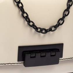 Pre Owned Zac Posen Cream Leather Small Eartha Crossbody Bag