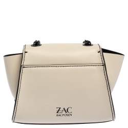 Pre Owned Zac Posen Cream Leather Small Eartha Crossbody Bag