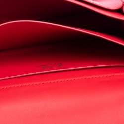 Pre Owned حقيبة زاك بوزن أرثا شيك جلد أحمر بيد علوية