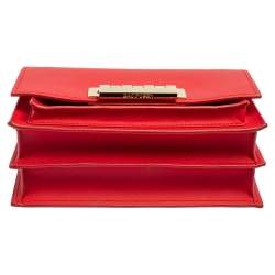 Pre Owned حقيبة زاك بوزن أرثا شيك جلد أحمر بيد علوية