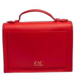 Pre Owned حقيبة زاك بوزن أرثا شيك جلد أحمر بيد علوية