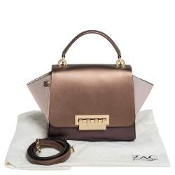 Pre Owned حقيبة زاك بوزن إرثا جلد برونزي ووردي ميتاليك بيد علوية 