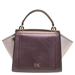 Pre Owned حقيبة زاك بوزن إرثا جلد برونزي ووردي ميتاليك بيد علوية 