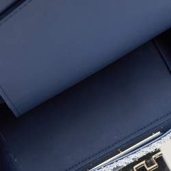 مملوكة مسبقًا حقيبة يد علوية زاك بوزن إرثا جلد ودنيم أزرق