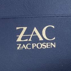 مملوكة مسبقًا حقيبة يد علوية زاك بوزن إرثا جلد ودنيم أزرق