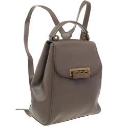 مملوكة مسبقًا حقيبة ظهر زاك بوزن إياثر جلد رصاصي 