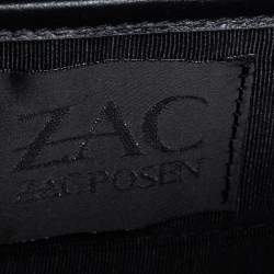 Pre Owned Zac Posen Beige Croc Embossed Leather Mini Eartha Top Handle Bag