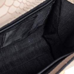 Pre Owned Zac Posen Beige Croc Embossed Leather Mini Eartha Top Handle Bag