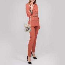 Pre Owned حقيبة زاك بوزن إيارثا بلاستيك مشمع شفاف مزخرف حلية موردة سيد علوية صغيرة