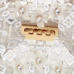 Pre Owned حقيبة زاك بوزن إيارثا بلاستيك مشمع شفاف مزخرف حلية موردة سيد علوية صغيرة