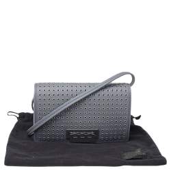 Zac Posen Grey Leather Flap Shoulder Bag