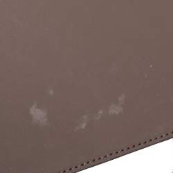 Pre Owned Zac Posen Dark Beige Floral Applique Leather Eartha Top Handle Bag