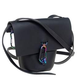 Pre Owned حقيبة كروس زاك بوسين بيلى أويل سليك جلد أسود 