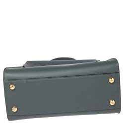 مملوكة مسبقًا حقيبة زاك بوزن ايرثا جلد أزرق داكن حمالة مزخرفة يد علوية 