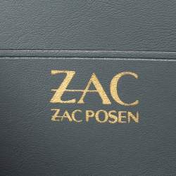 مملوكة مسبقًا حقيبة زاك بوزن ايرثا جلد أزرق داكن حمالة مزخرفة يد علوية 