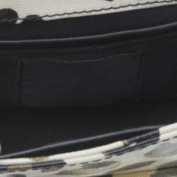 Zac Posen White Leopard Print Coated Canvas Mini Eartha Shoulder Bag