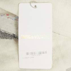Pre Owned Zadig & Voltaire White Wool Blend Tanael Beads Scarf