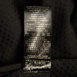 Pre Owned Zadig & Voltaire Black Textured Cotton Blend Trim Detail Studded Mini Dress M