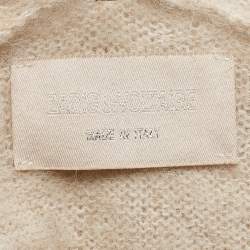 Zadig & Voltaire Beige Wool Blend Knit Ripped Style Long Cardigan M/L