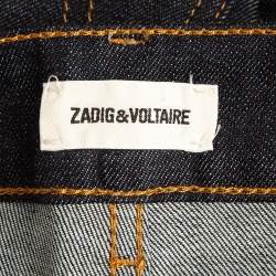 Pre Owned Zadig & Voltaire Navy Blue Denim Skinny Jeans S Waist 25"