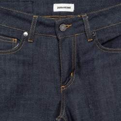 Pre Owned Zadig & Voltaire Navy Blue Denim Skinny Jeans S Waist 25"