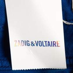 Zadig & Voltaire Blue Cotton Drill Skinny Eva Cher Jeans S Waist 25"