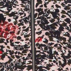 Zadig & Voltaire Pink/Black Printed Crepe Reversible Billy Leo Jacket M