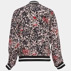 Zadig & Voltaire Pink/Black Printed Crepe Reversible Billy Leo Jacket M