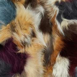 Zadig & Voltaire Deluxe Multicolor Dyed Fox Fur Fee Vest M