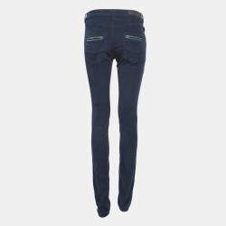 Pre Owned Zadig & Voltaire Blue Velour Corduroy Eva Skinny Jeans M Waist 30"