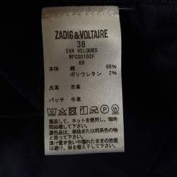 Pre Owned Zadig & Voltaire Blue Velour Corduroy Eva Skinny Jeans M Waist 30"