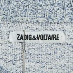 Zadig & Voltaire Blue Rib Knit Kennedy Cop Sweater M