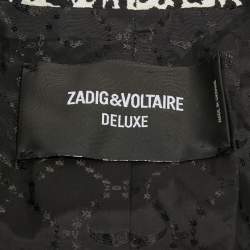 Pre Owned Zadig & Voltaire Deluxe Leopard Jacquard Vegam Blazer M