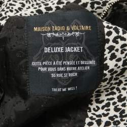 Pre Owned Zadig & Voltaire Deluxe Leopard Jacquard Vegam Blazer M