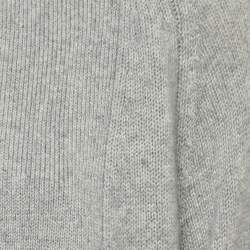 Zadig & Voltaire Delux Grey Cashmere Knit Open Front Fringed Cardigan XS/S