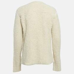 Zadig & Voltaire Cream Boucle Open Front Daphnee Cardigan M