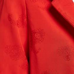 Zadig & Voltaire Red Paisley Jacquard Open Front Verys Jacket S