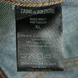 Zadig & Voltaire Blue Denim Button Front Jacket XL
