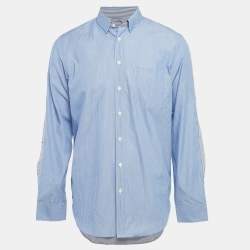 Zadig & Voltaire Blue Stripe Cotton Button Front Shirt L