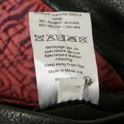 Zadig & Voltaire Black Leather Zip Detail Louis Jacket XL