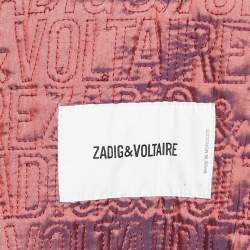 Zadig & Voltaire Black Leather Zip Detail Louis Jacket XL