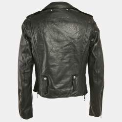 Zadig & Voltaire Black Leather Zip Detail Louis Jacket XL